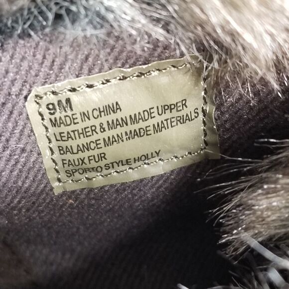 Sporto Holly Style Faux Fur Trim Lace Up Ankle Boots Brown Size 9M - Picture 9 of 10